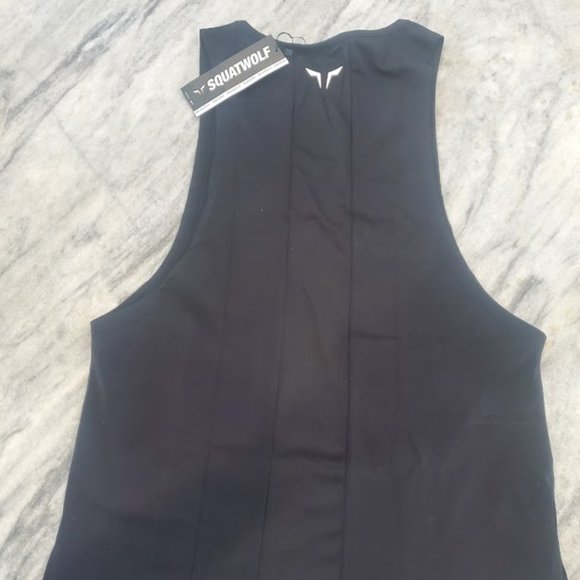 Squat Wolf Black Tank Top - Picture 1 of 2